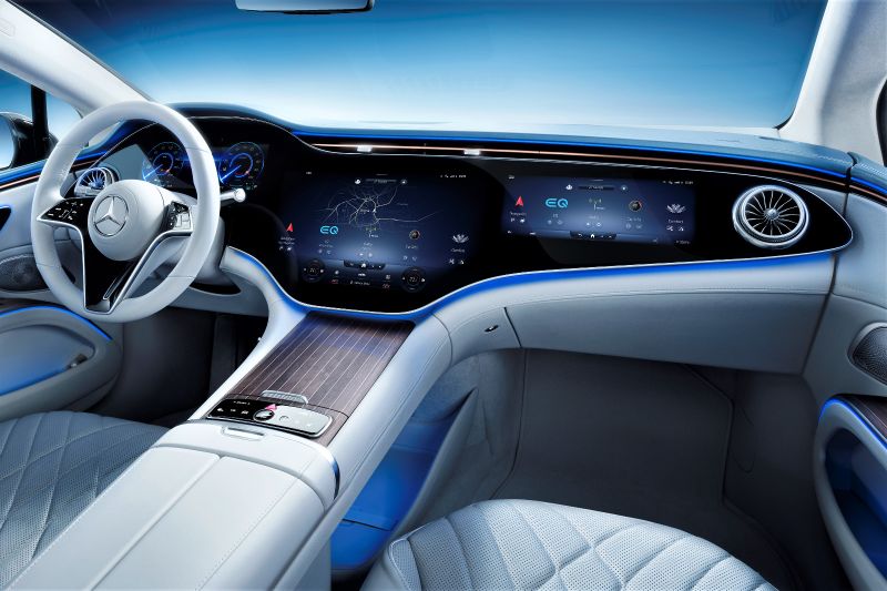 title image of Mercedes-Benz has revealed the interior of the electric EQS