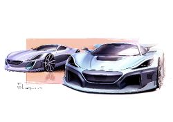 Rimac Nevera - sketch exterior