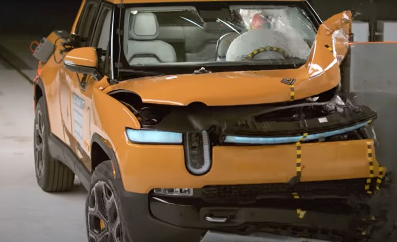 title image of Rivian R1T Earns Top Safety Pick+ Rating in IIHS Crash Tests