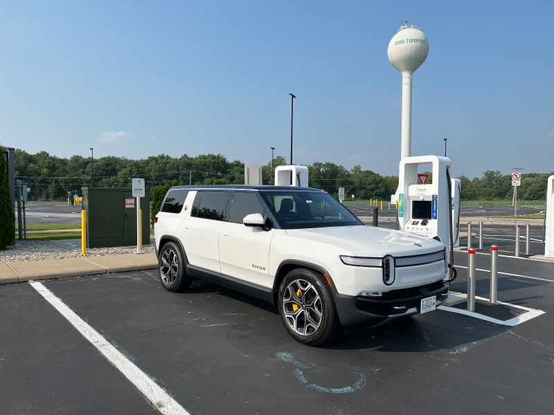 title image of The Rivian R1S is Essentially a Luxurious Electric Land Cruiser. . .Fast, Spacious, and Capable.